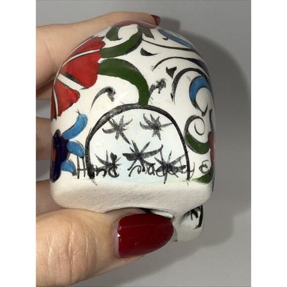 Vintage La Maison Ottomane Hand Painted Floral Ceramic Elephant Figurine - Picture 6 of 8